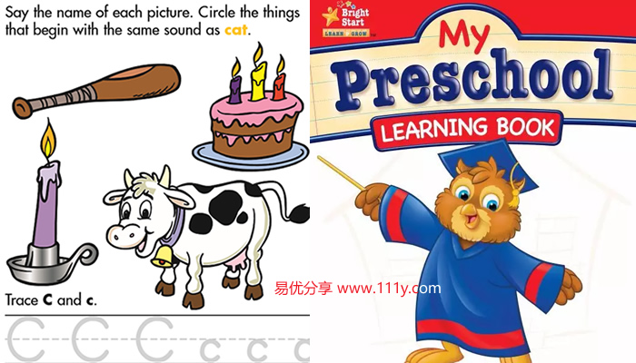 《My Preschool learning book》近400页全彩超清字母练习册PDF 百度网盘下载-学乐集