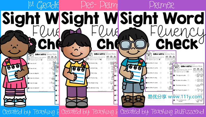 《Sight Word Fluency Check》三册高频词作业纸练习册PDF 百度网盘下载-学乐集