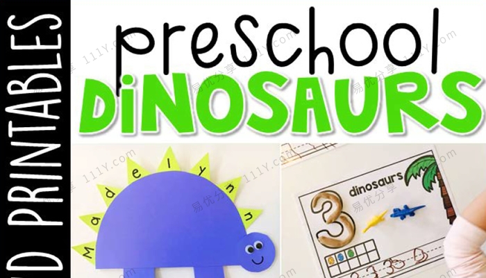 《Preschool Dinosaurs》幼儿园恐龙主题互动书技能启蒙PDF 百度网盘下载-学乐集