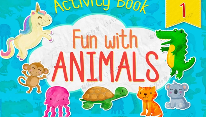 《Fun with Animals》字母数字涂色迷宫认知启蒙练习册PDF 百度网盘下载-学乐集