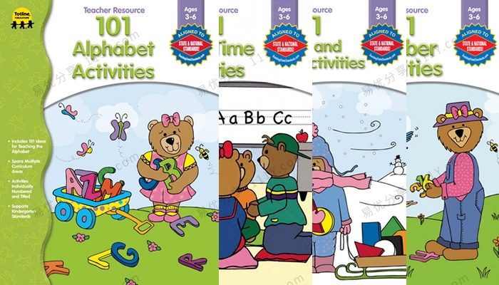《101 Alphabet Activities》四册亲子课堂互动游戏书PDF 百度网盘下载-学乐集