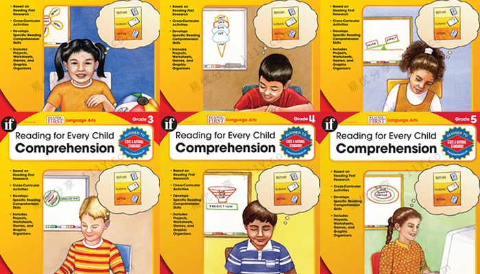 《Reading for Every Child Comprehension》K,1,2,3,4,5阅读理解英文练习册 百度网盘下载-学乐集