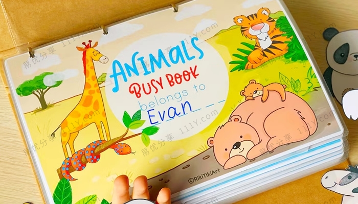 《World Animals Busy Book》幼儿启蒙世界动物主题安静书资源包PDF 百度网盘下载-学乐集