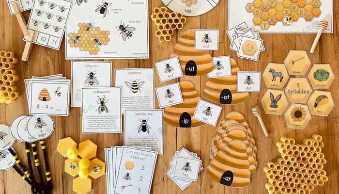 《Bee Unit Bundle》蜜蜂主题科学字母数学英文资源包 百度云网盘下载-学乐集