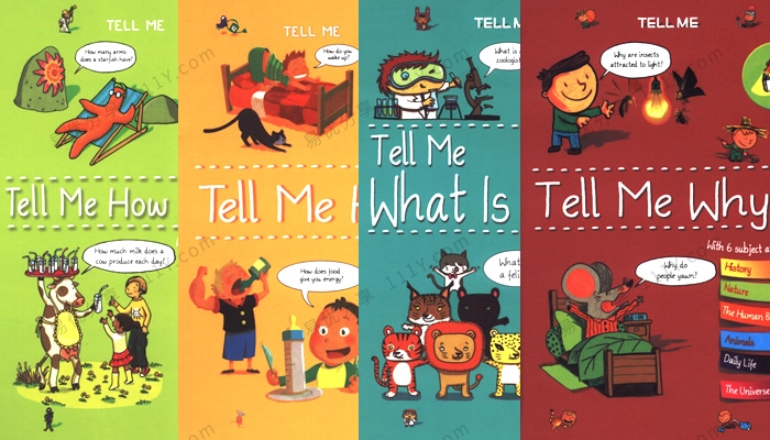 《Tell Me》趣味儿童英文科普问答书系列四册PDF 百度网盘下载-学乐集