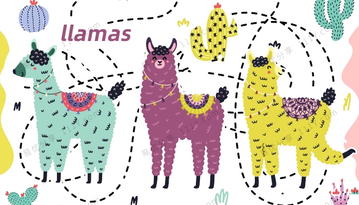 《Llamas Enlighten Bundle》92页羊驼主题幼儿趣味练习作业纸 百度网盘下载-学乐集