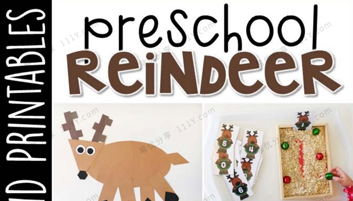 《Preschool Reindeer》92页幼儿园驯鹿主题互动书技能启蒙PDF 百度网盘下载-学乐集