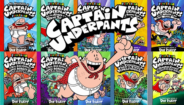 《Captain Underpants Series Full Color》1-10册内裤超人英文全彩漫画 百度网盘下载-学乐集