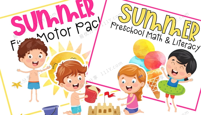 《Summer Preschool Bundle》夏日综合启蒙英文教具素材包 百度网盘下载-学乐集